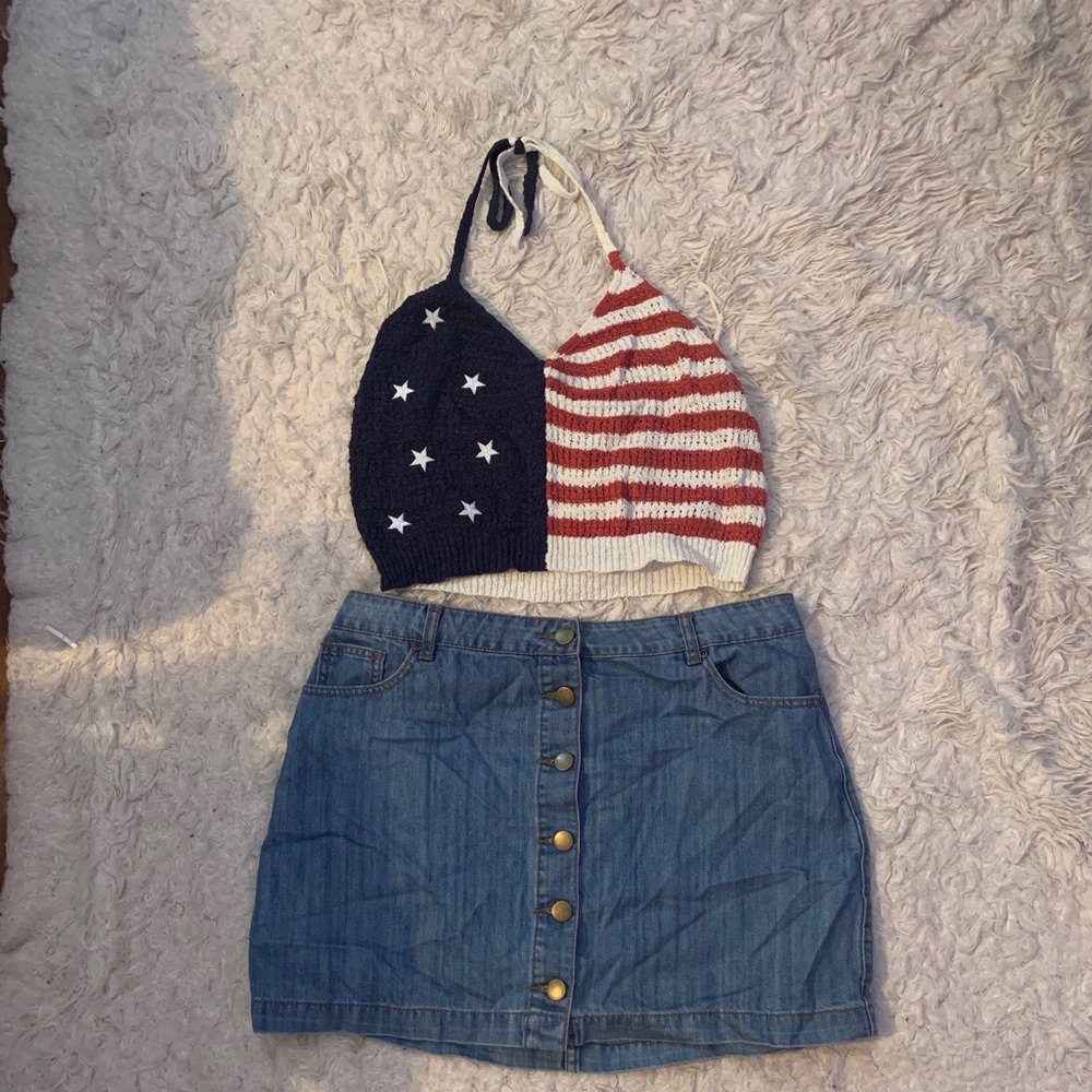 ✨American Flag Crop Halter Top✨SOLD